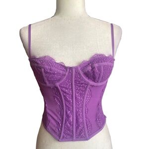 Out From Under Purple Lace Corset Top